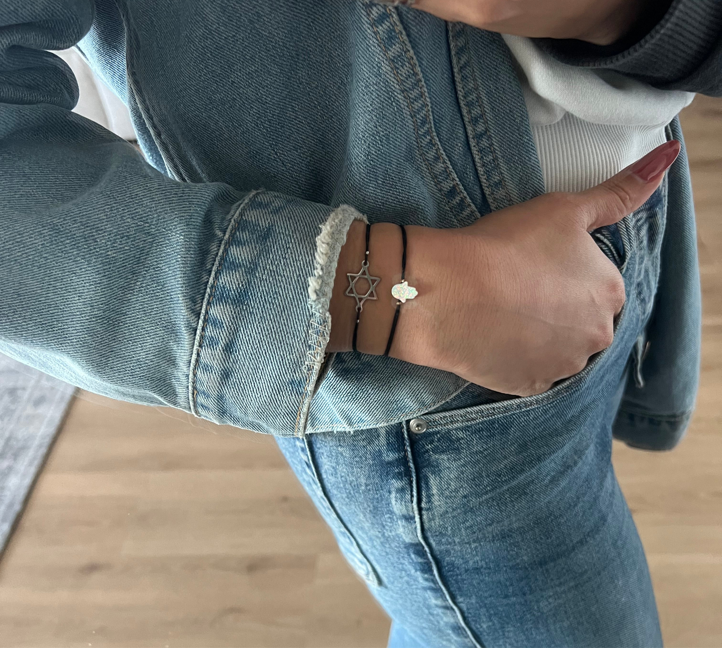 Opal Hamsa Bracelet