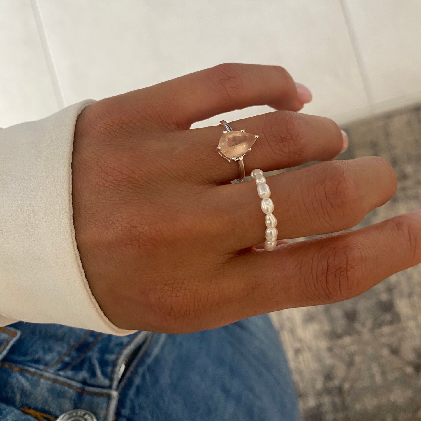 Pear-Cut Morganite Ring