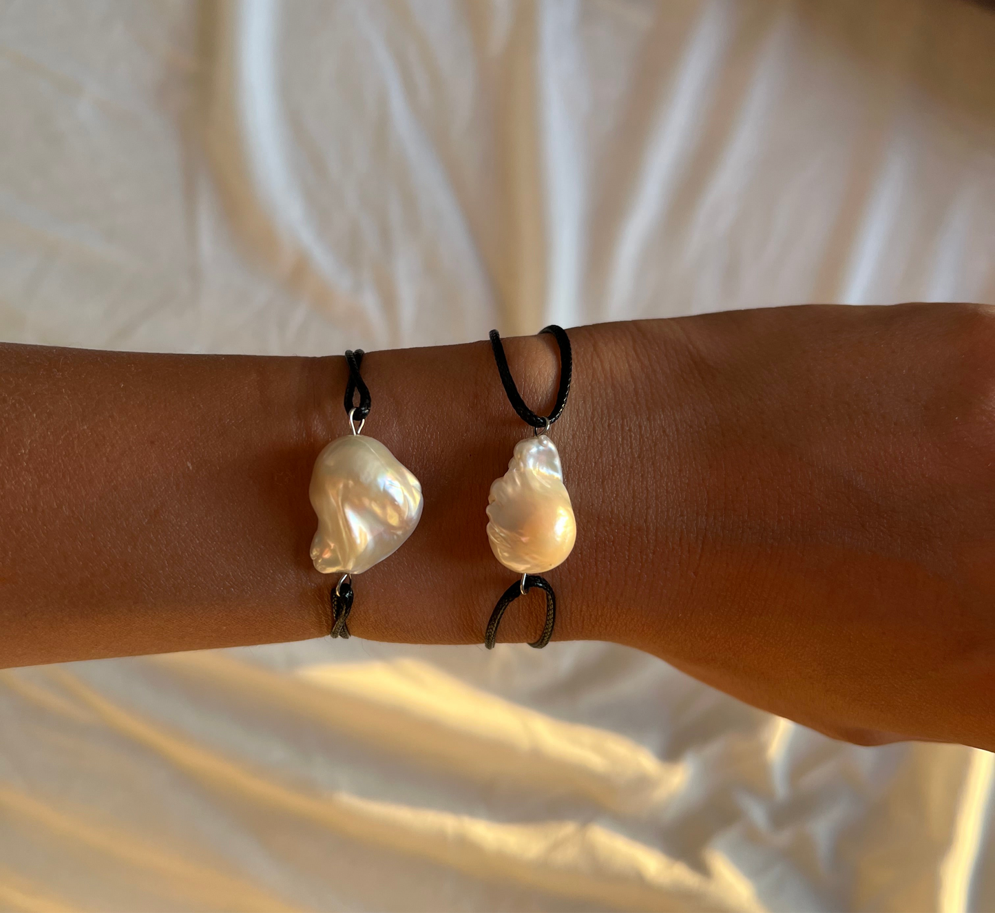 Baroque Pearl Cotton Bracelet