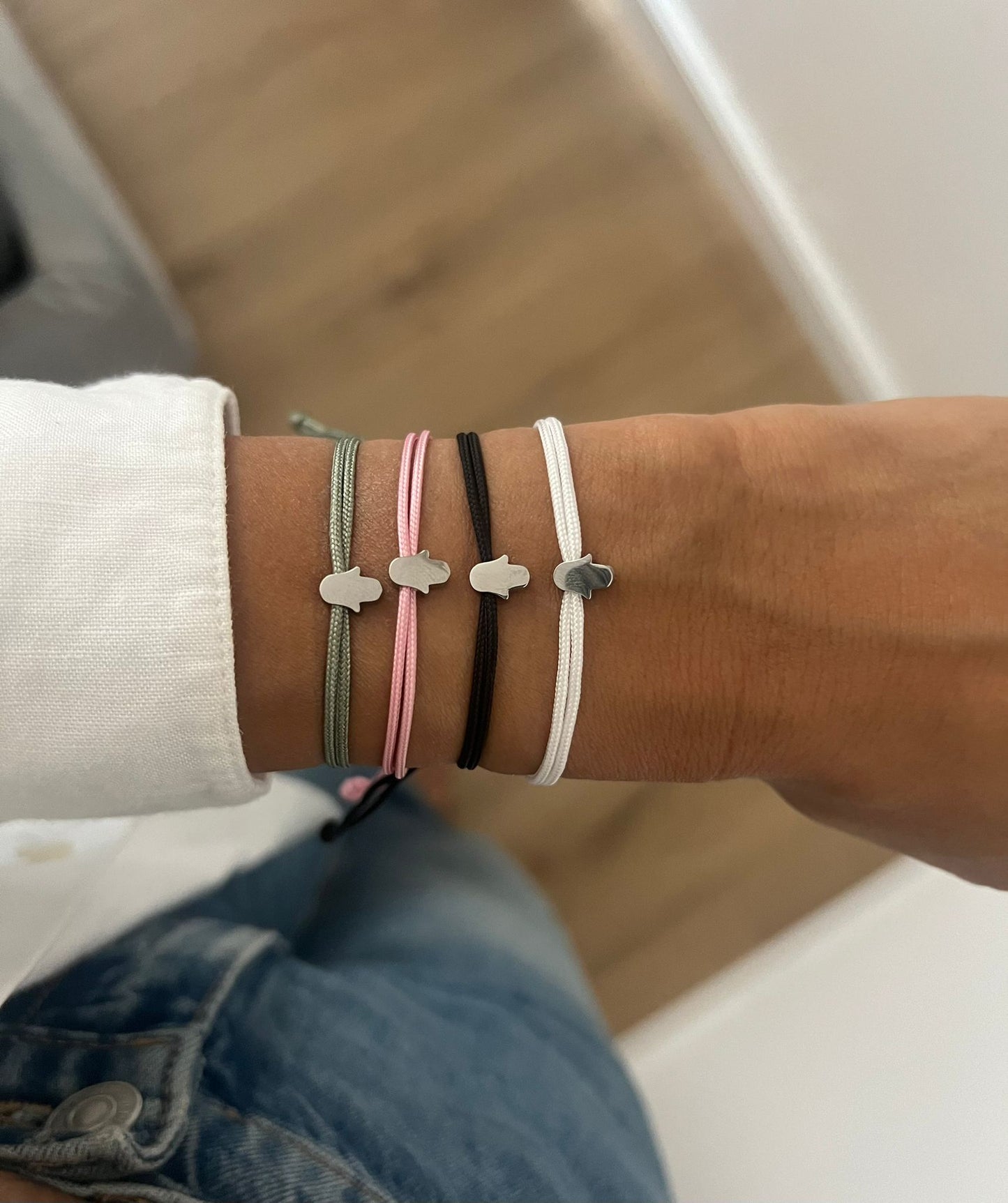 Hamsa thread bracelet
