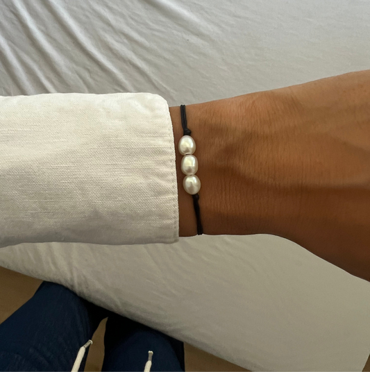 Triple Pearl Thread Bracelet