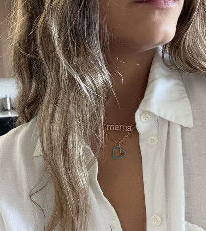 Heart Letter Gemstone Necklace