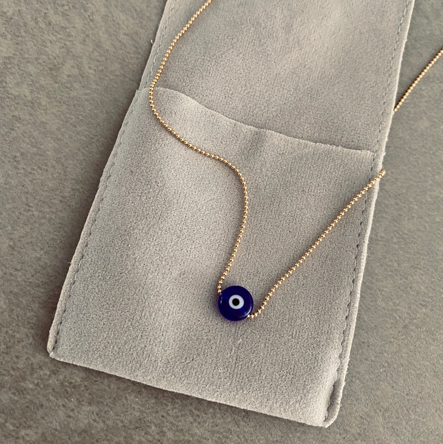Evil Eye Disc Necklace