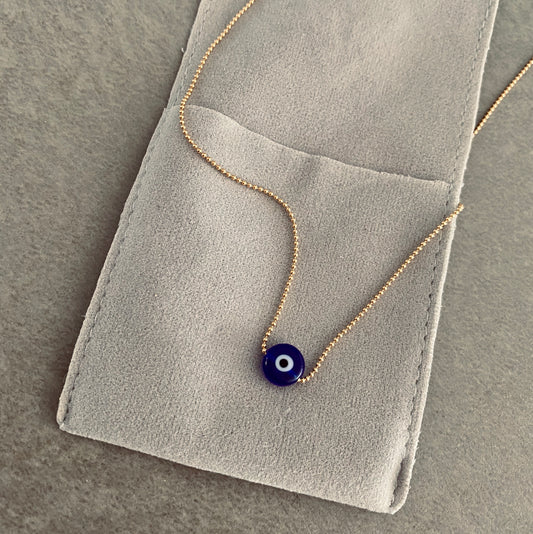 Evil Eye Disc Necklace