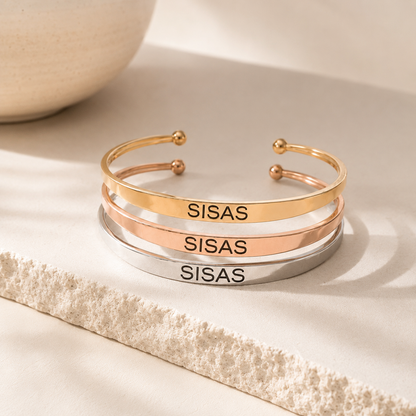 Custom Silver Cuff Bracelet