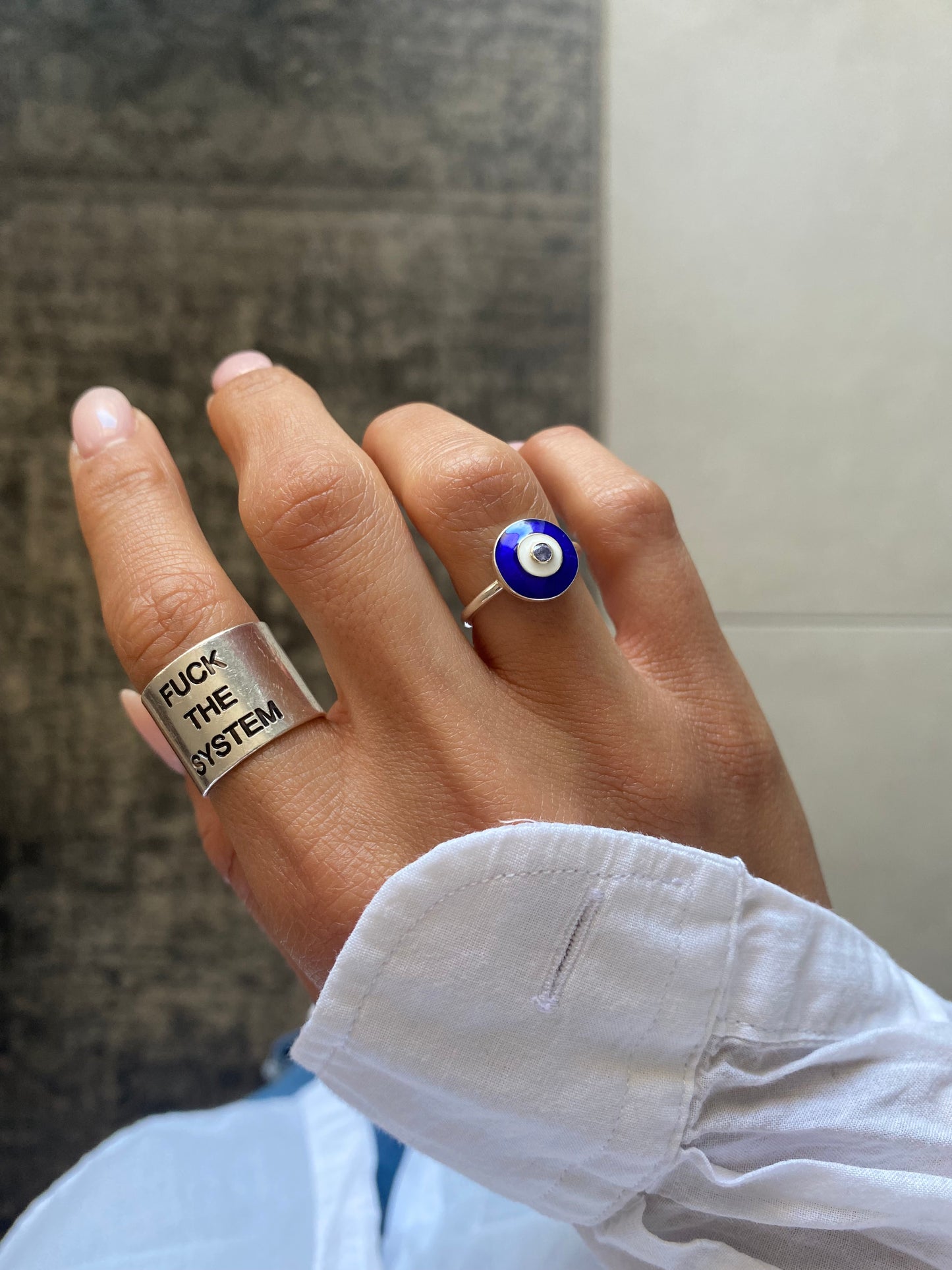 Sapphire Evil Eye Ring | Blue