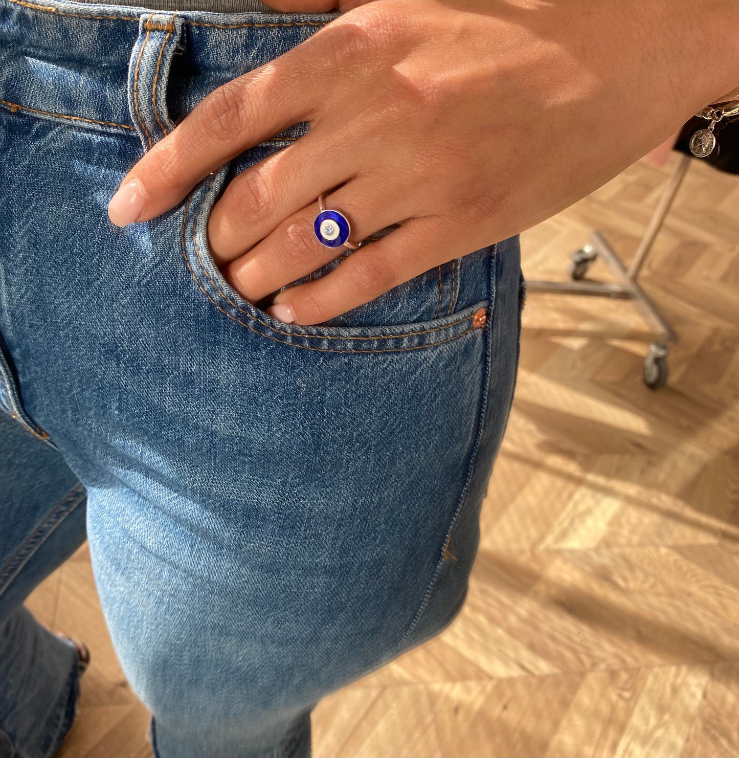 Sapphire Evil Eye Ring | Blue