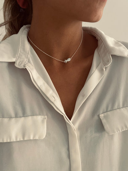 Sterling Silver Fish Choker