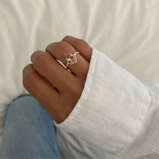 Pear-Cut Morganite Ring