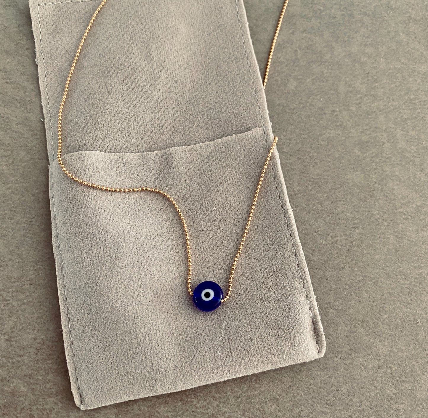 Evil Eye Disc Necklace
