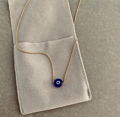 Evil Eye Disc Necklace