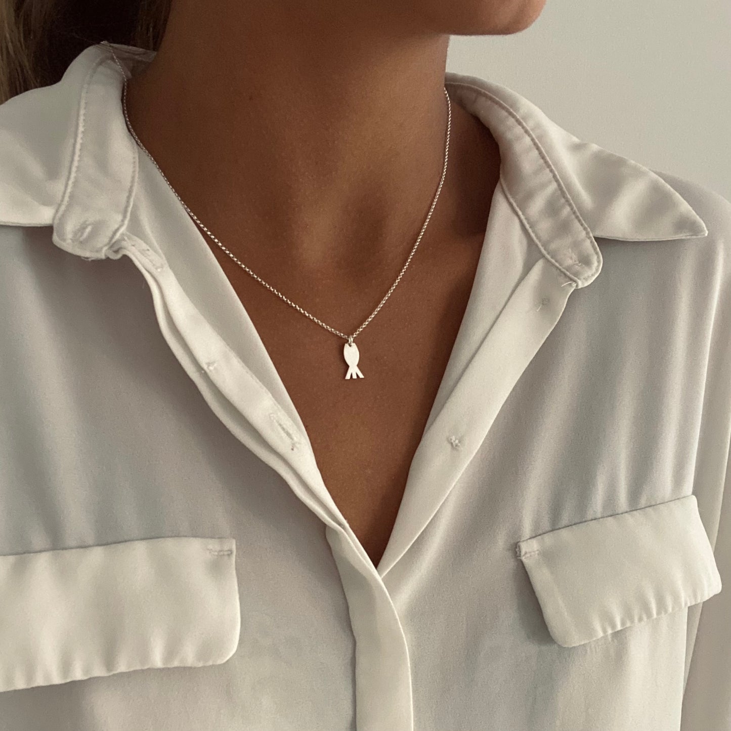 Sterling Silver Fish Necklace