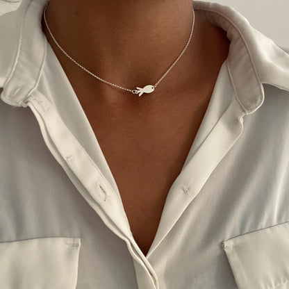 Sterling Silver Fish Choker