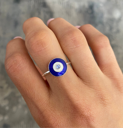 Sapphire Evil Eye Ring | Blue