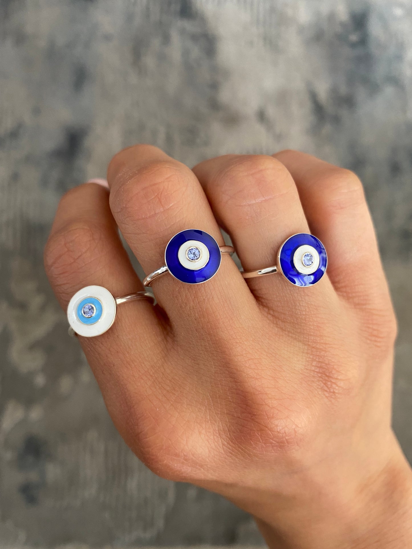 Sapphire Evil Eye Ring | Blue