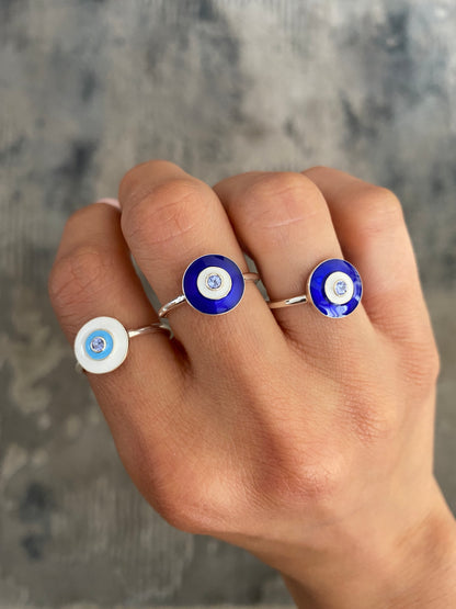 Sapphire Evil Eye Ring | Blue