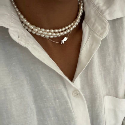 Sterling Silver Fish Choker