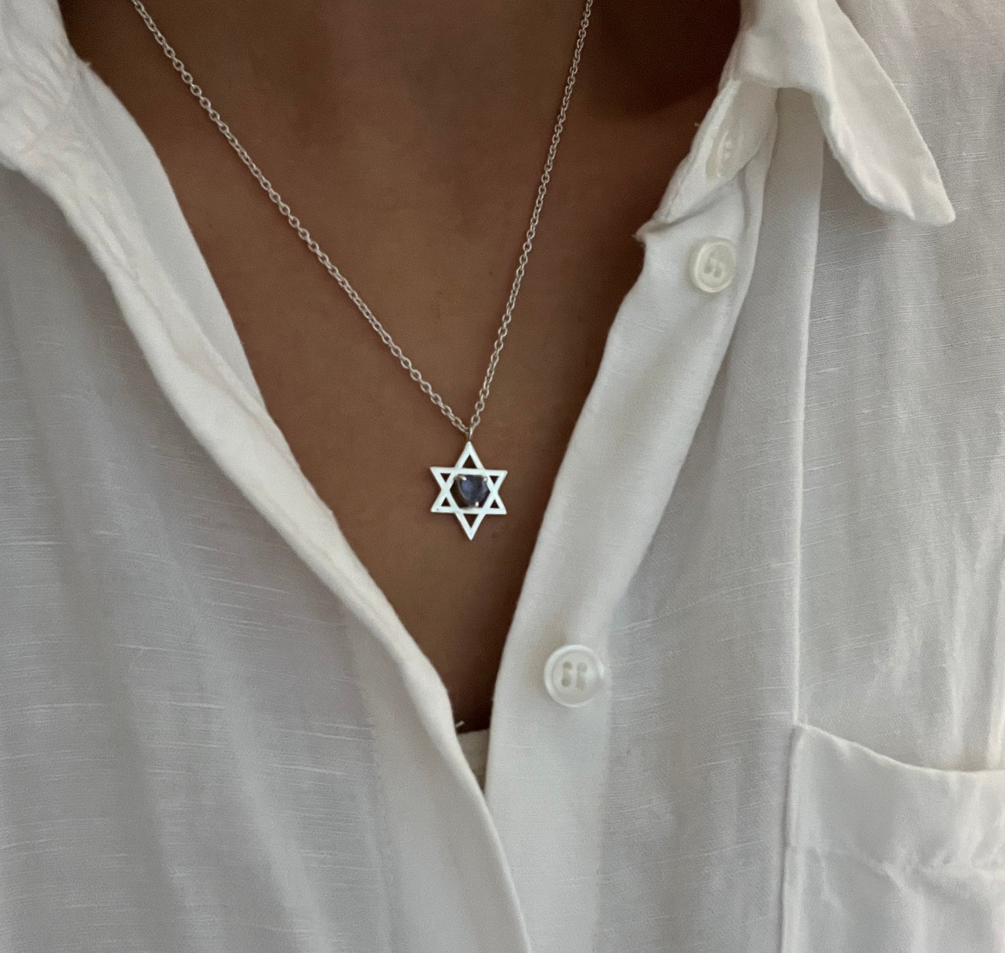 Magen David Shapphir Necklace