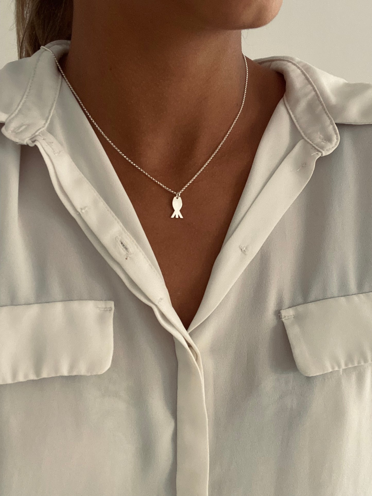 Sterling Silver Fish Necklace