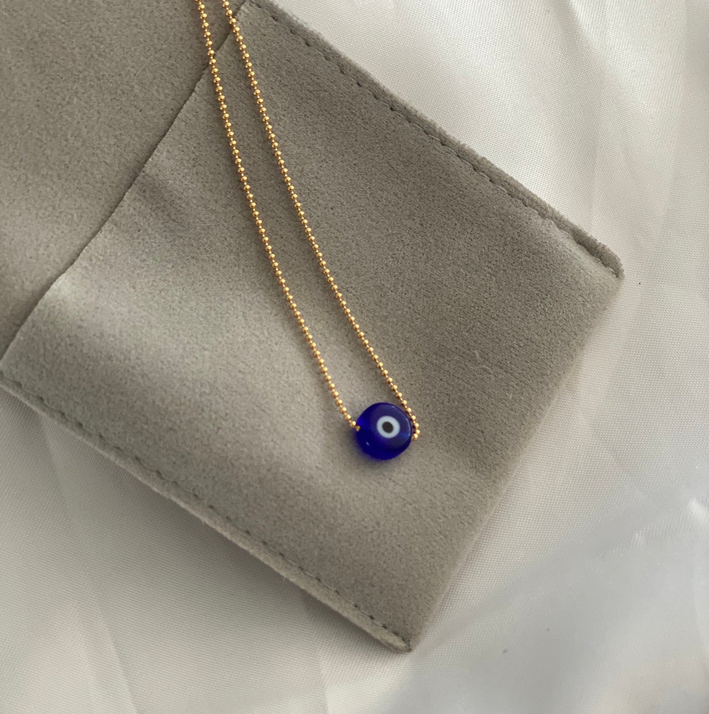 Evil Eye Disc Necklace