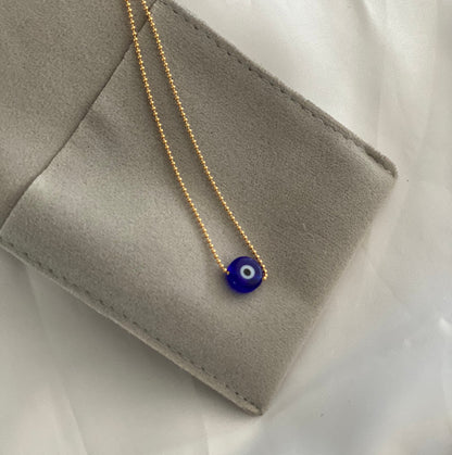 Evil Eye Disc Necklace