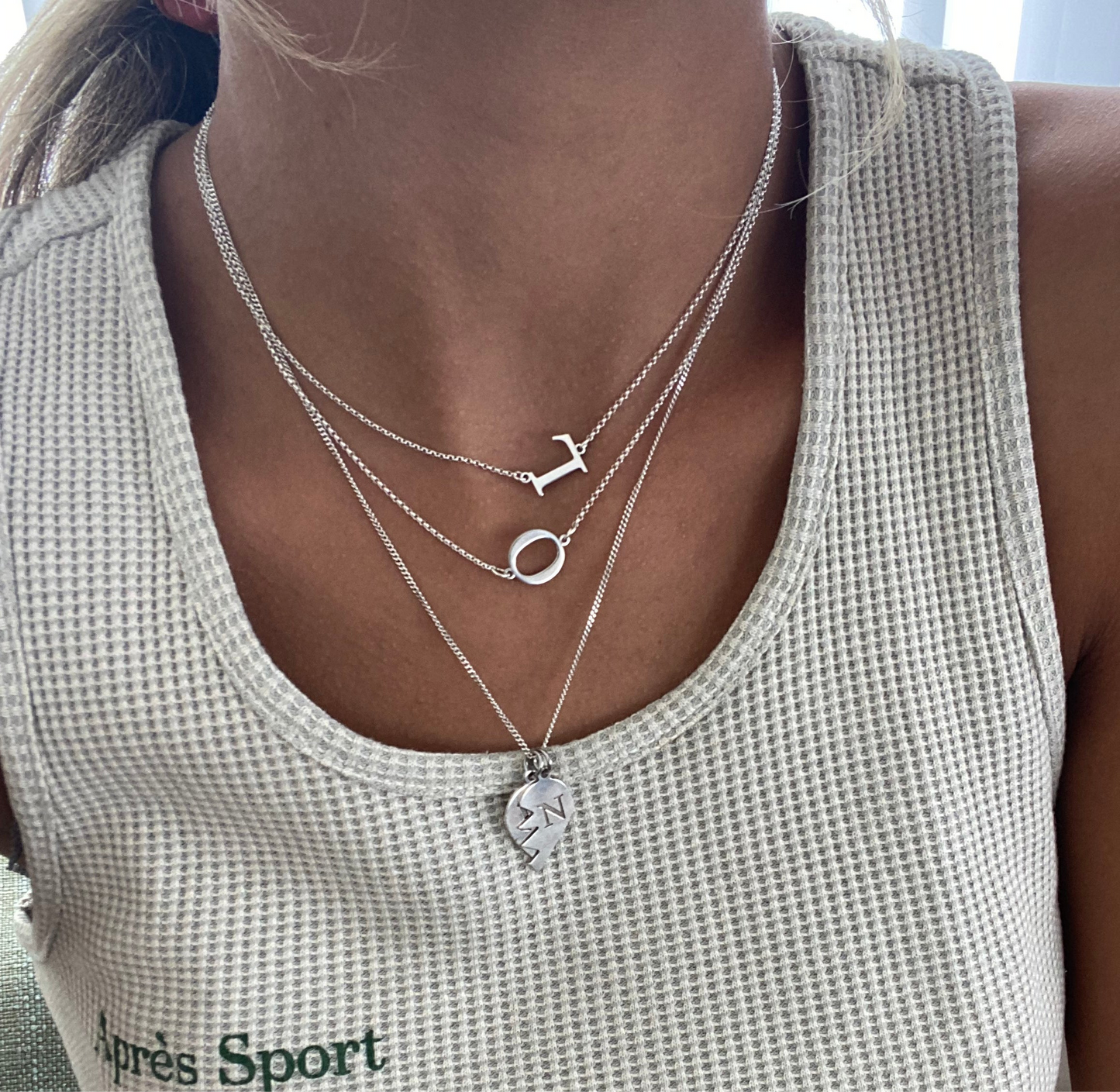 Half-Heart Initial Necklace