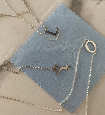 Silver Initial Letter Necklace