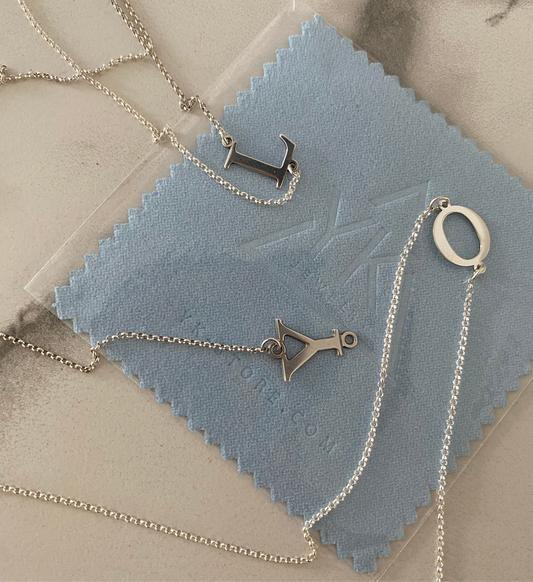 Silver Initial Letter Necklace