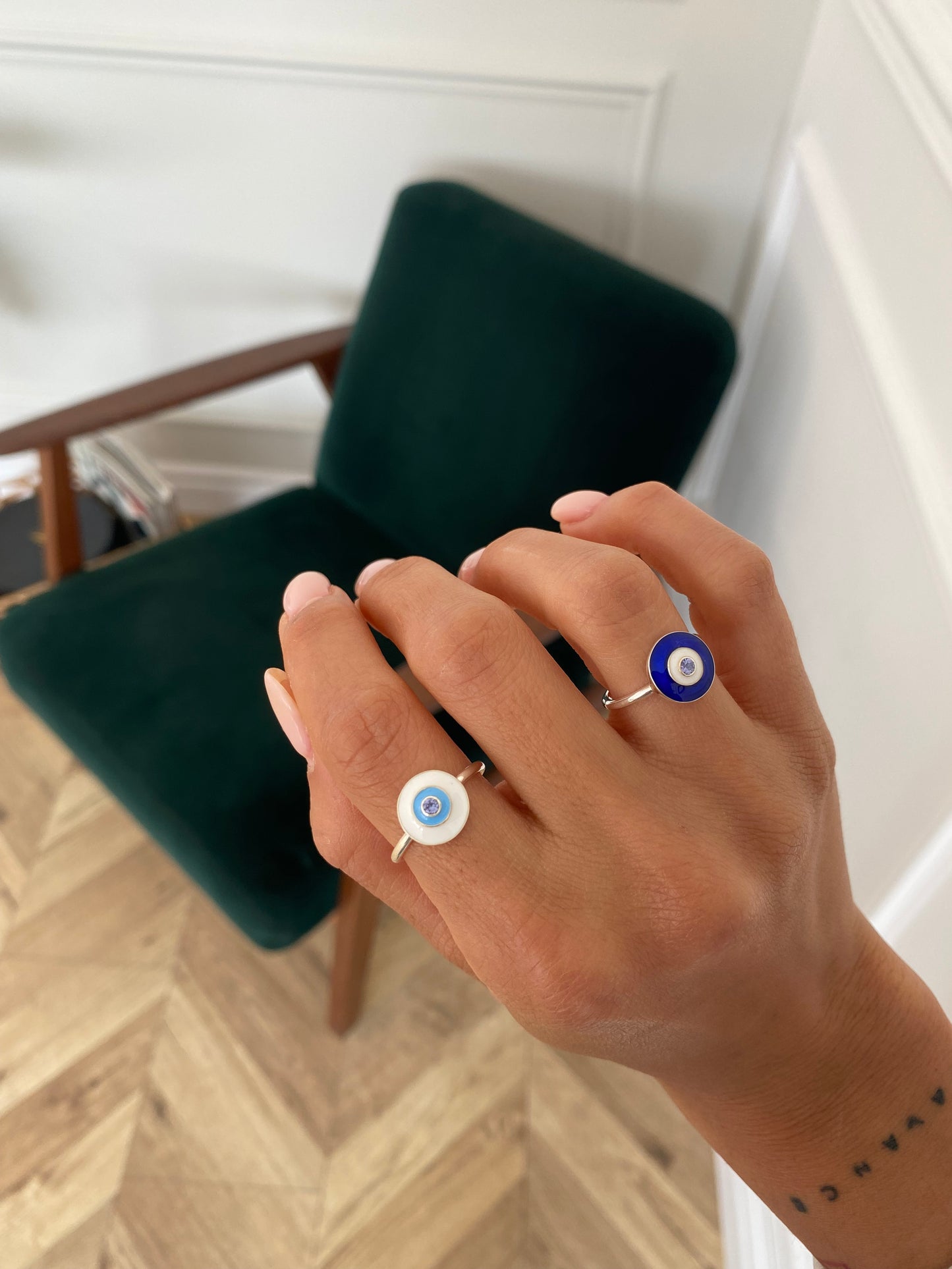 Sapphire Evil Eye Ring | Blue