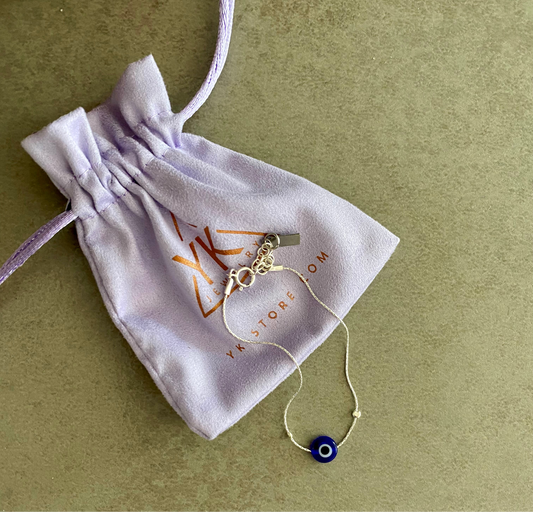 Silver Evil Eye Bead Bracelet