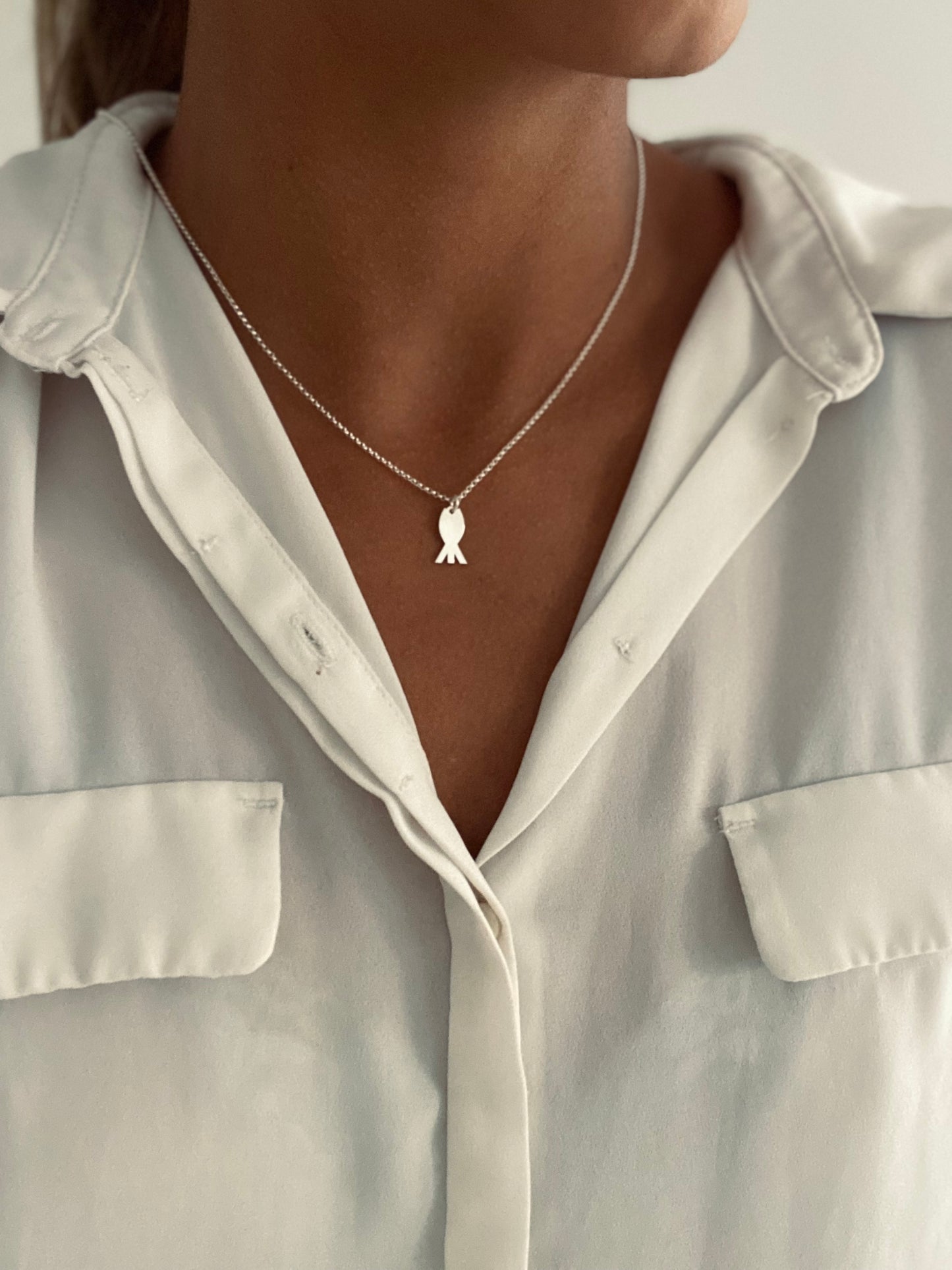 Sterling Silver Fish Necklace