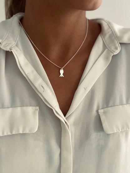 Sterling Silver Fish Necklace
