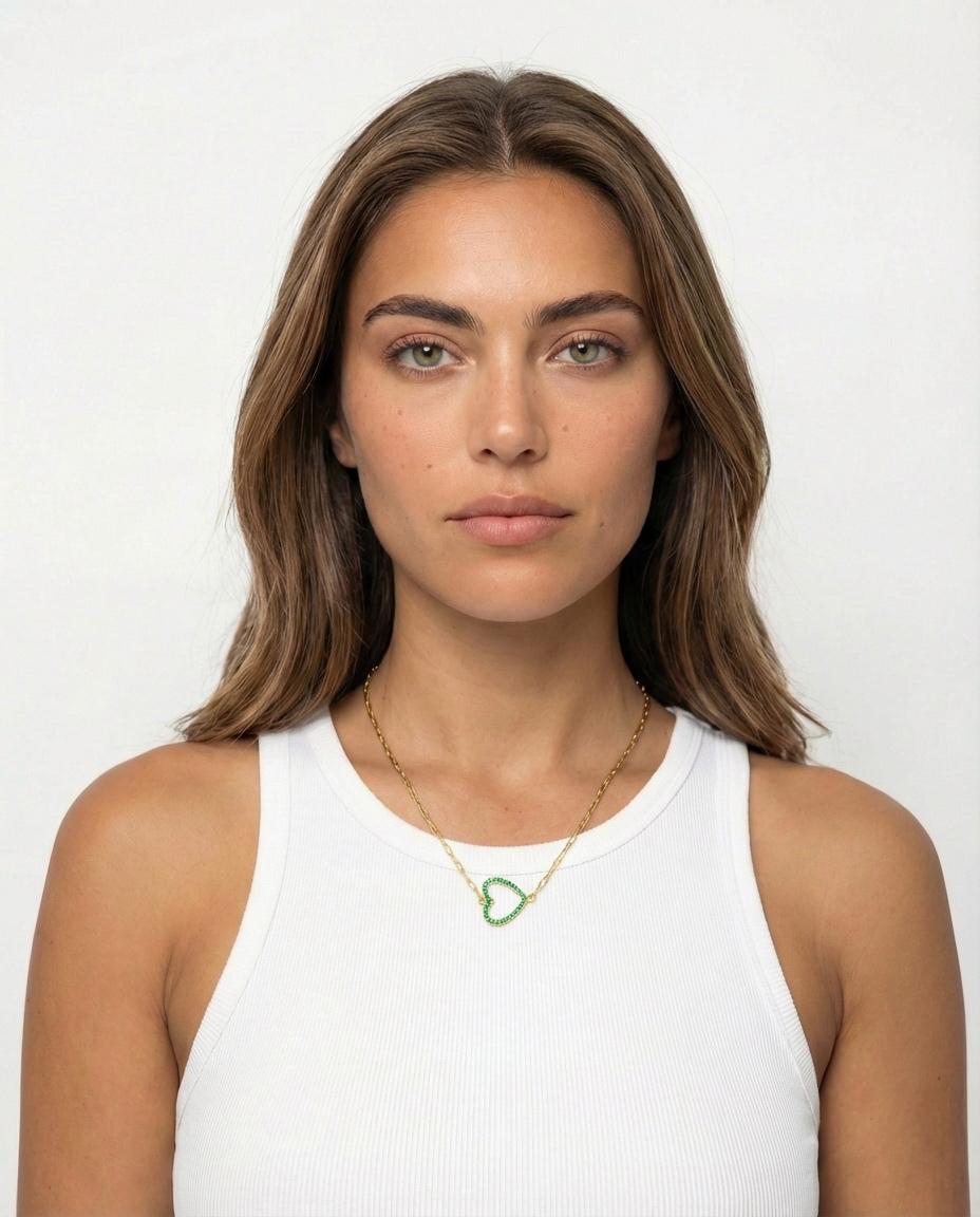 Heart Gemstone Necklace