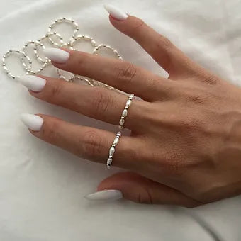Natural Pearl & Sterling Silver Bead