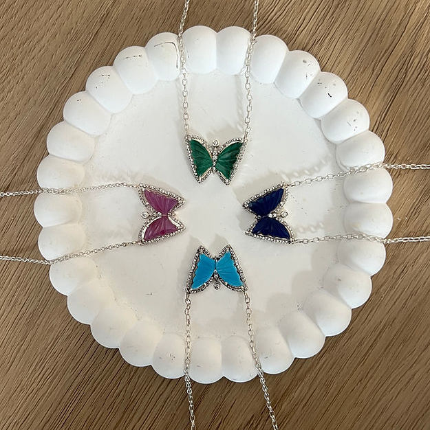 Butterfly Necklace Gem