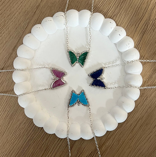 Butterfly Necklace Gem