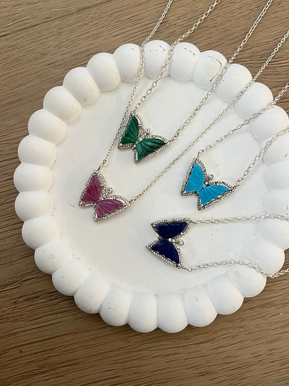 Butterfly Necklace Gem