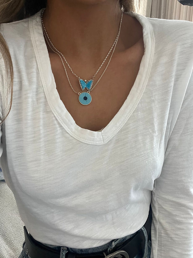 Butterfly Necklace Gem